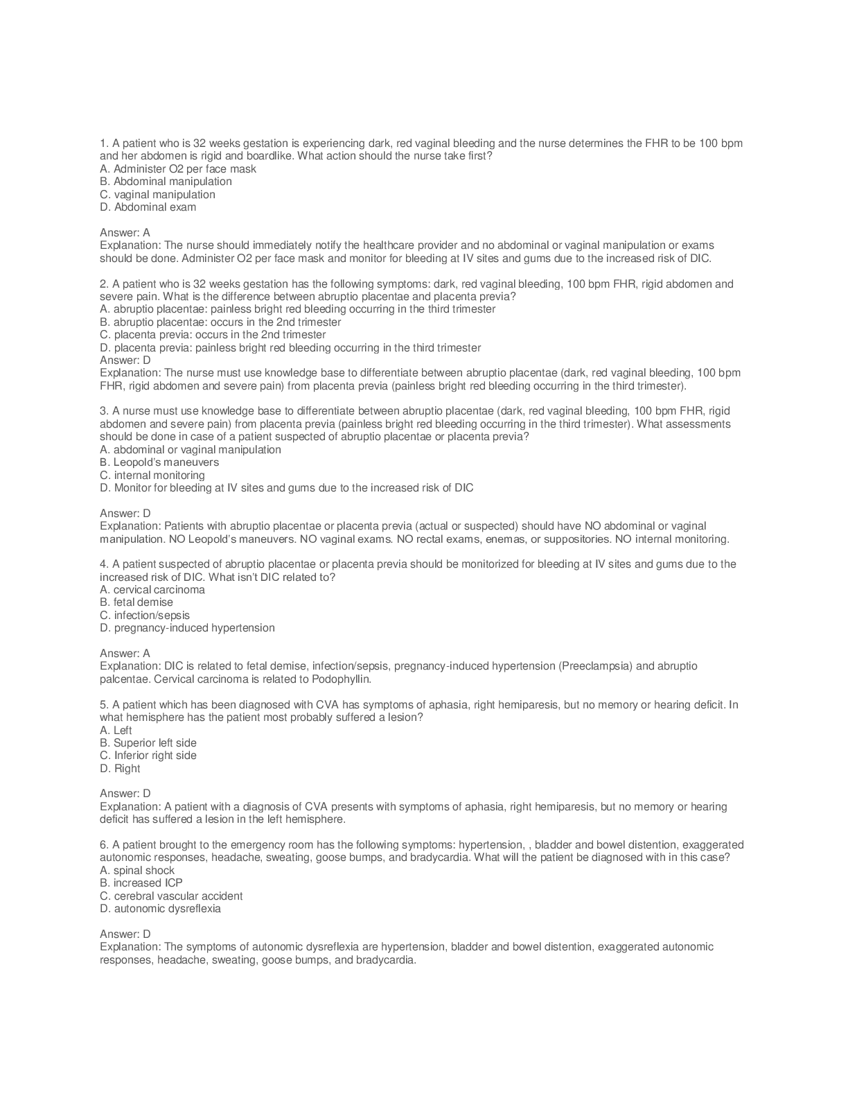 Preview image for NURSING 420201842861-HESI